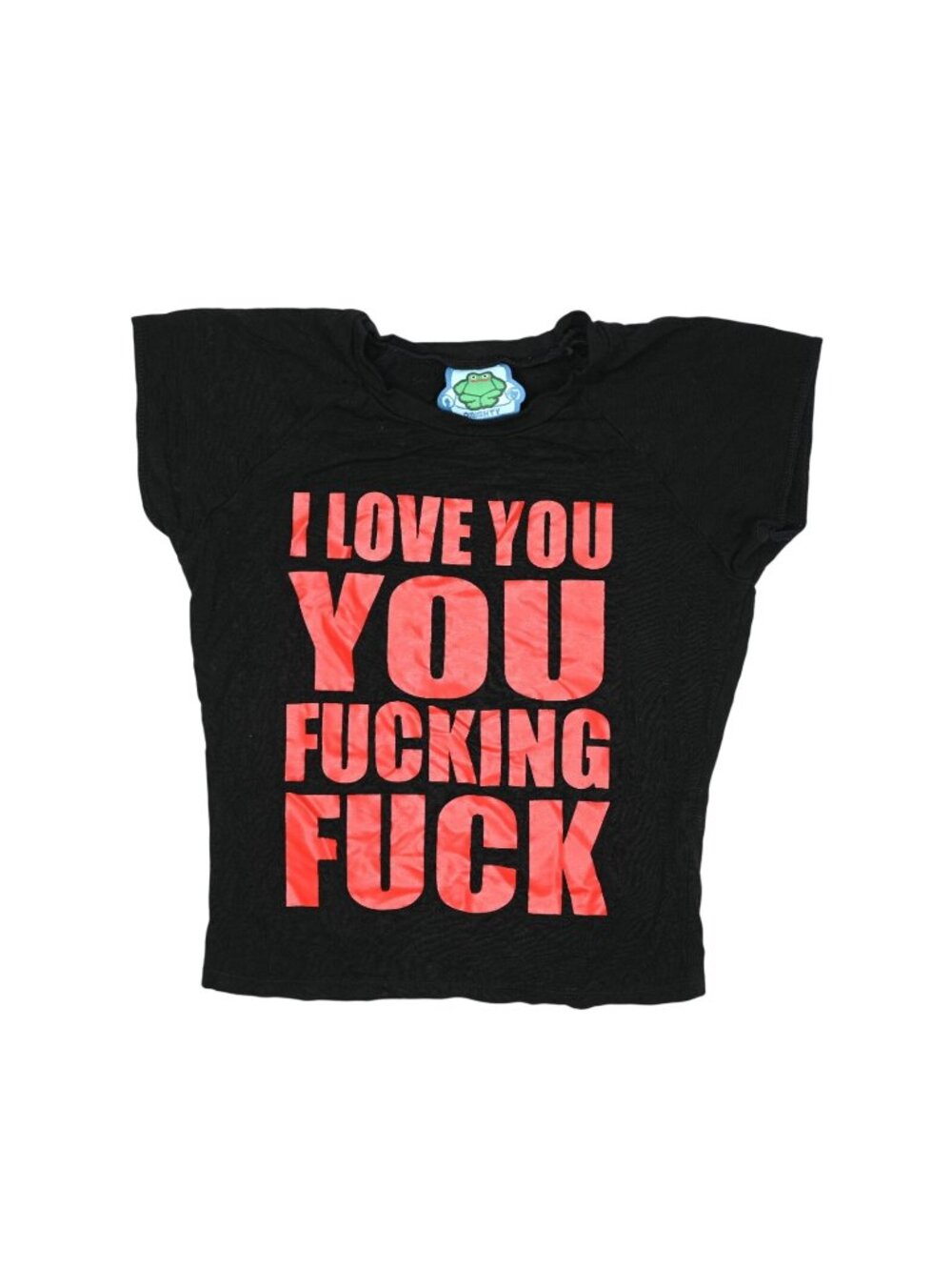 Omighty I Love You Baby Tee in Black